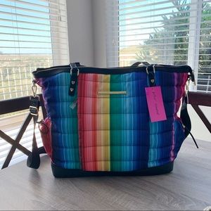 Betsey Johnson Large Rainbow Tote Bag